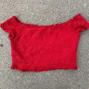 Off the shoulder crop top